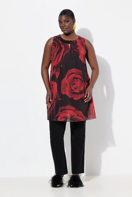 Bild von Grosse Grössen Long-Tunika, Damen, schwarz, Größe: 42/44, Polyester, Ulla Popken