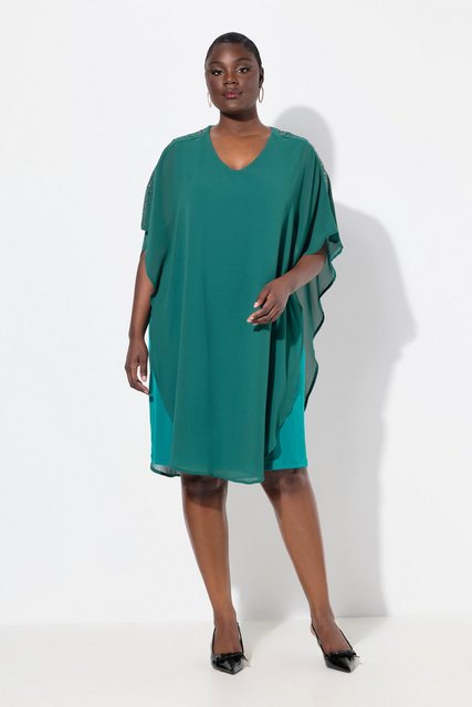 Bild von Große Größen Chiffonkleid, Damen, grün, Größe: 46/48, Polyester, Ulla Popken