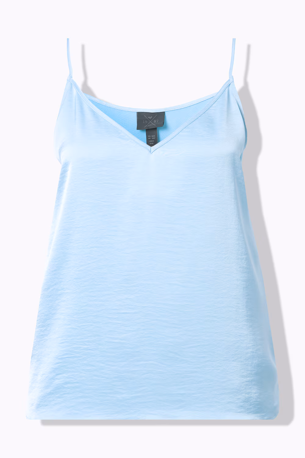 Bild von Grosse Grössen Satintop, Damen, blau, Größe: 58/60, Polyester, Ulla Popken