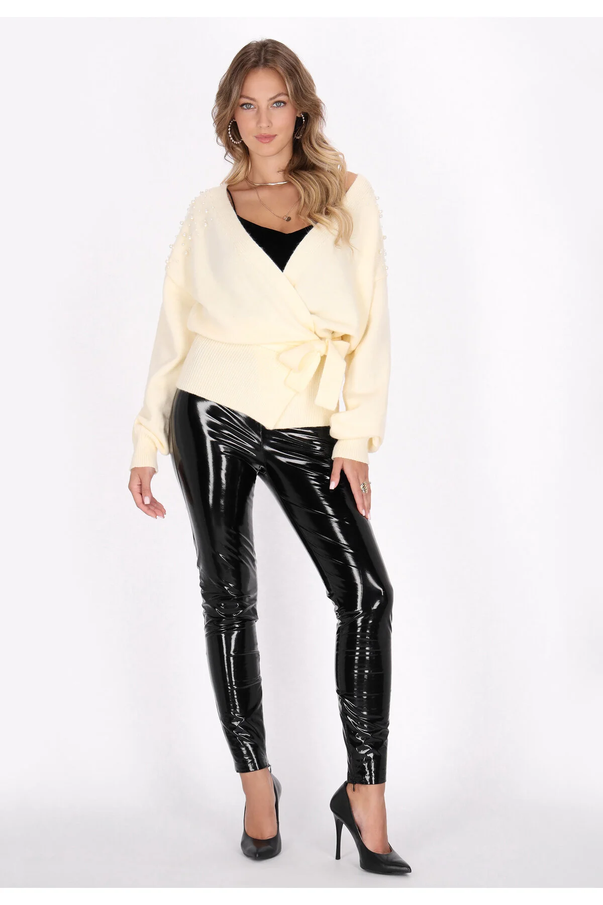 Bild von Faina Strickjacke Weiß Regular Fit für Damen - XL/2XL