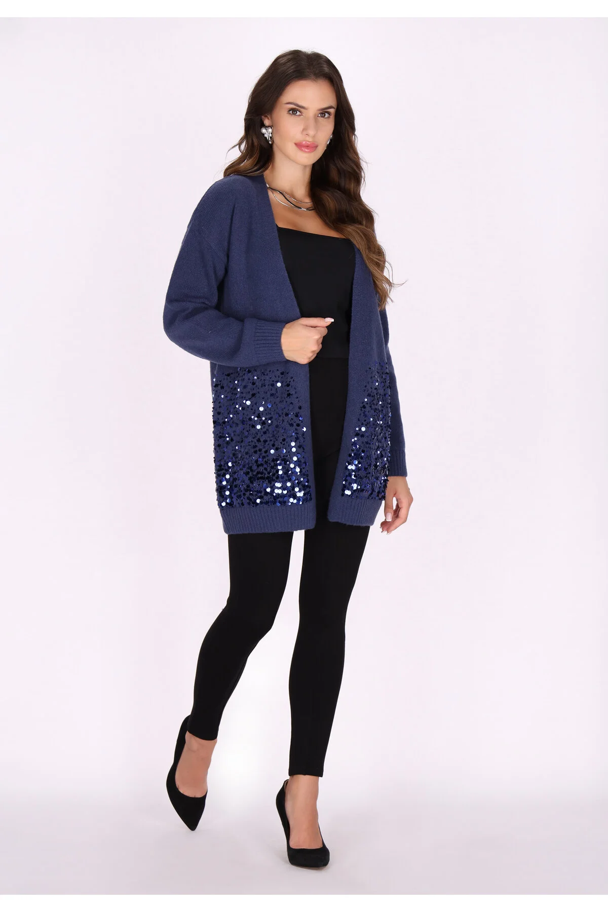 Bild von Faina Strickjacke Dunkelblau Regular Fit für Damen - M/L