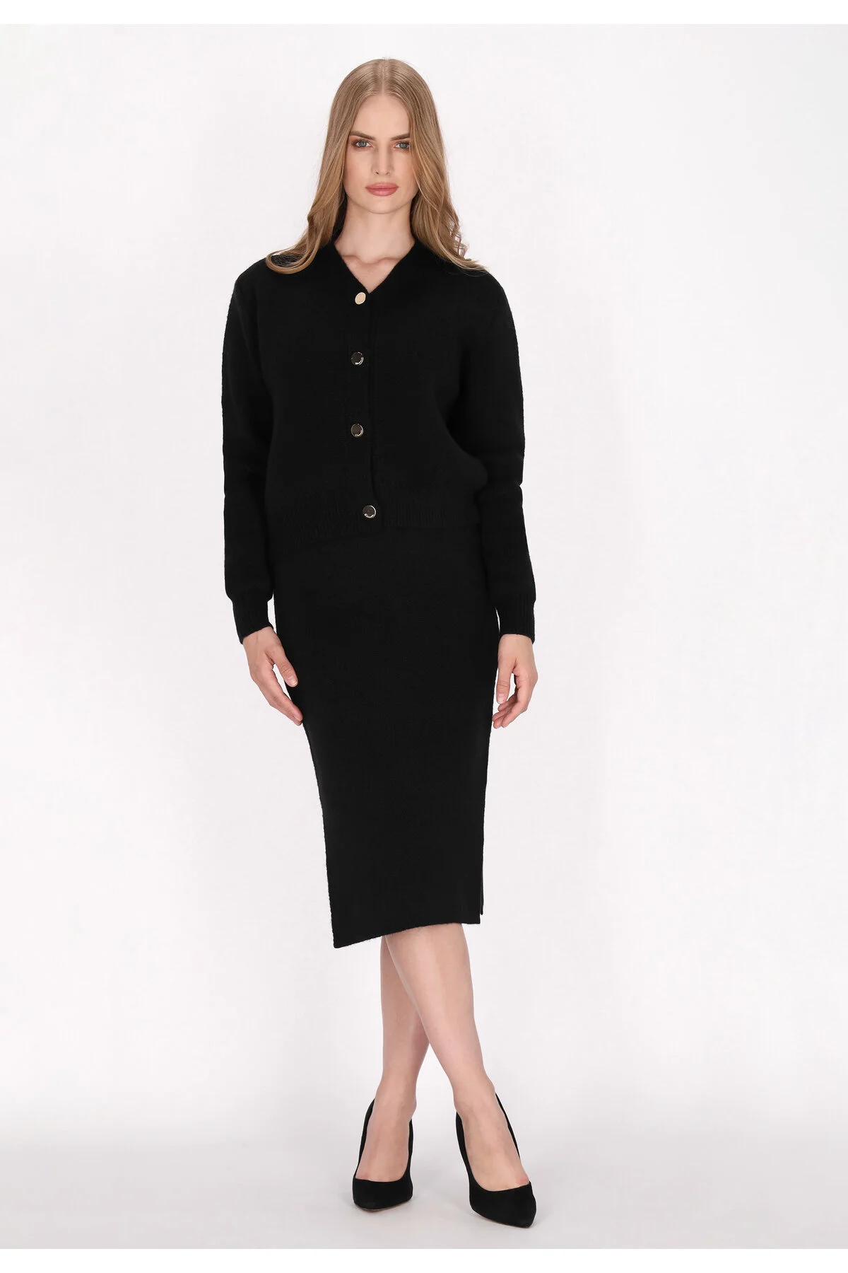 Bild von Dreimaster Strickjacke Schwarz Regular Fit für Damen - XS/S