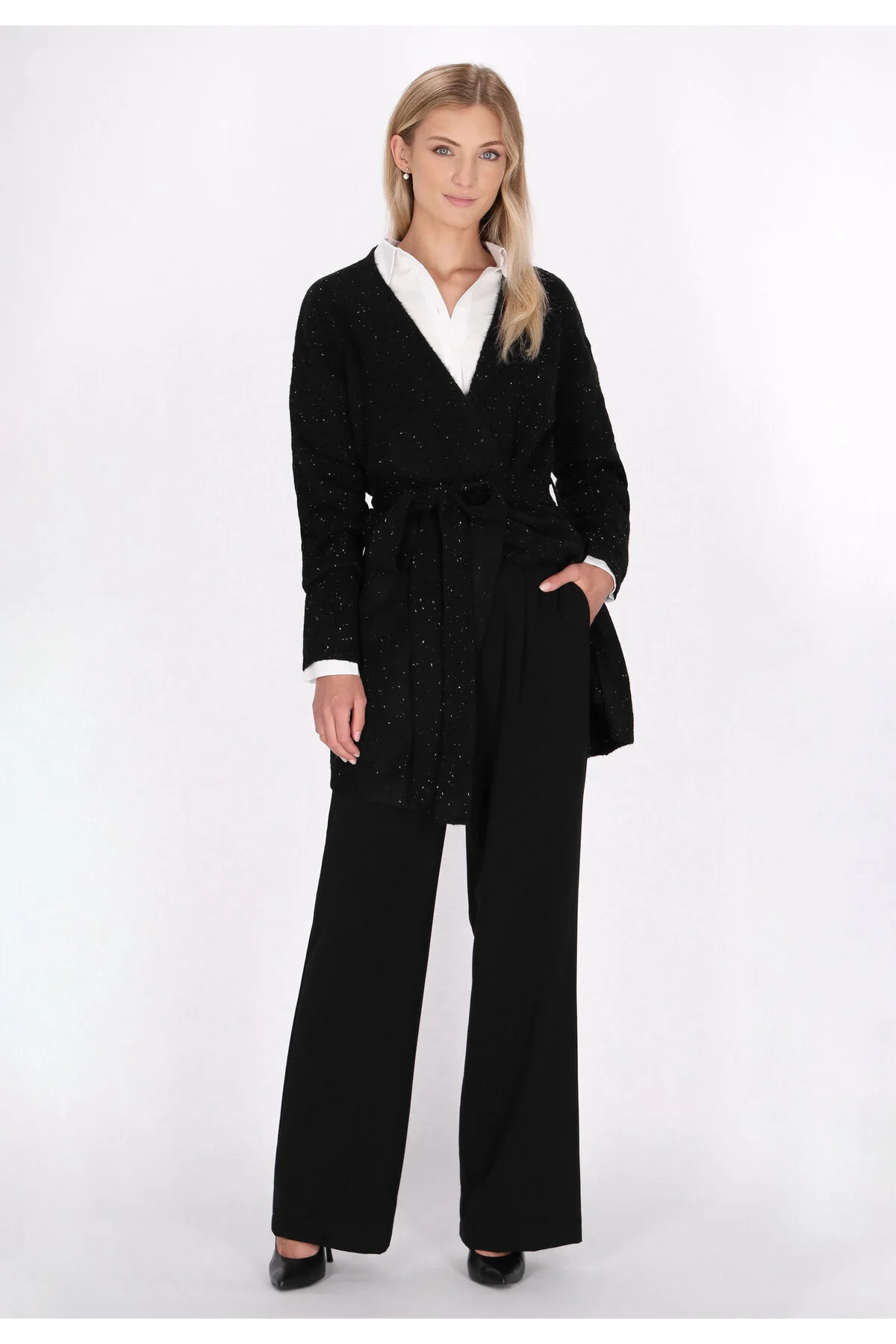 Bild von Dreimaster Strickjacke Schwarz Regular Fit für Damen - XL/2XL