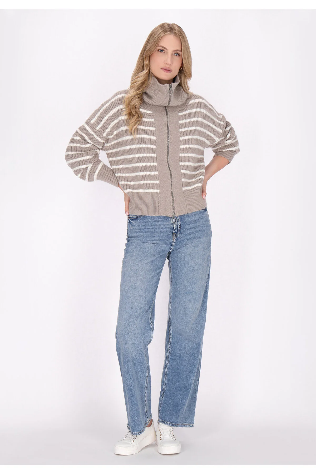 Bild von DreiMaster Maritim Pullover Beige Regular Fit für Damen - XL/2XL