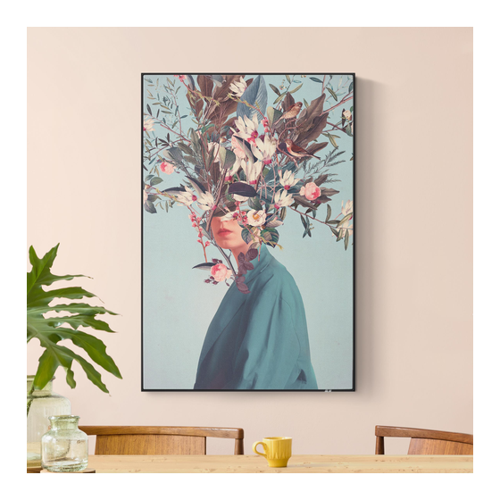 Bild von Akustik-Wechselbild Blumen Porträt - Blüten in Rosa