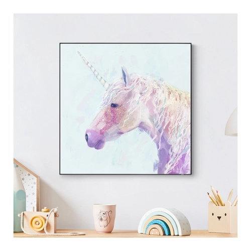 Bild von Wechselbild Mystisches Einhorn II – innovatives Textilspannrahmen-System