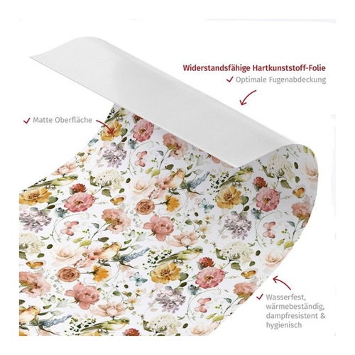 Bild von Bilderdepot24 Badrückwand Blumen pastell Duschrückwand ohne Bohren