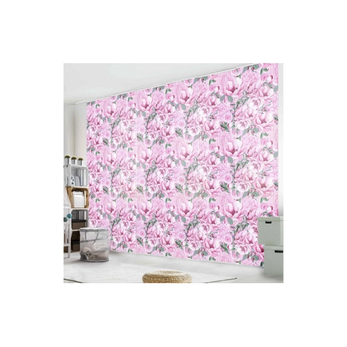 Bild von Bilderdepot24 Schiebegardine Flächenvorhang – Rosa Blüten Rosen Aquarell