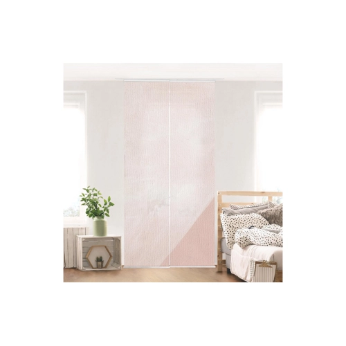 Bild von Bilderdepot24 Schiebegardine modern Flächenvorhang blickdicht Rosa Geometrie