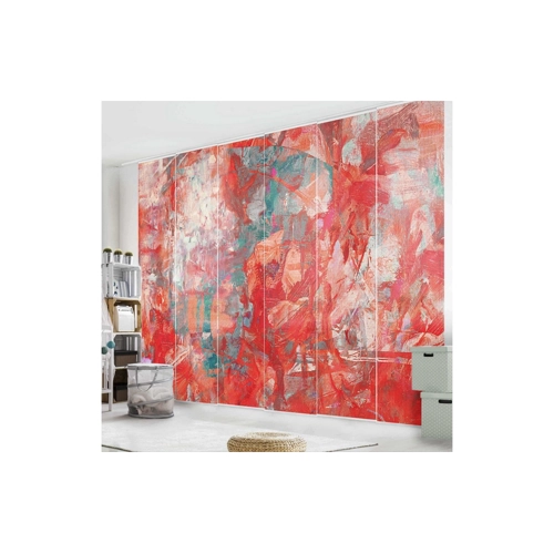 Bild von Bilderdepot24 Schiebegardine modern Flächenvorhang blickdicht Roter Feuertanz