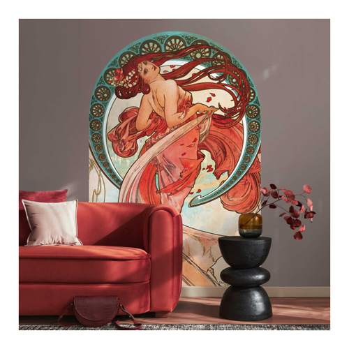 Bild von Rundbogen Tapete Alfons Mucha - Vier Künste - Der Tanz