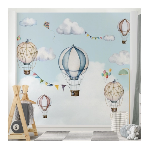 Bild von Fototapete Ballonparty zwischen den Wolken
