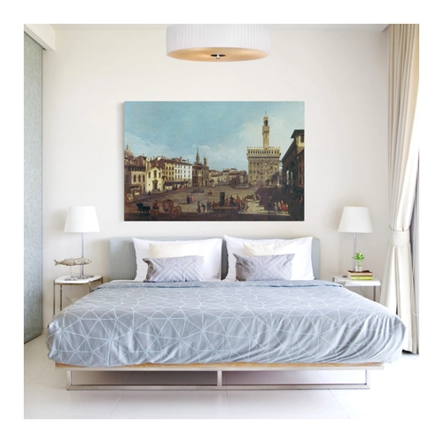 Bild von Leinwandbild Kunstdruck Bernardo Bellotto - Die Piazza della Signoria