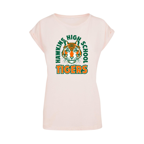 Bild von ABSOLUTE CULT Ladies Stranger Things Hawkins Arch Tiger T-shirt für Damen - 2XL