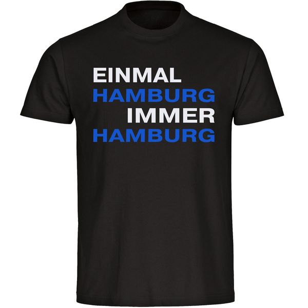 Bild von multifanshop Herren T-Shirt - Hamburg - Einmal Immer - Druck blau - Männer