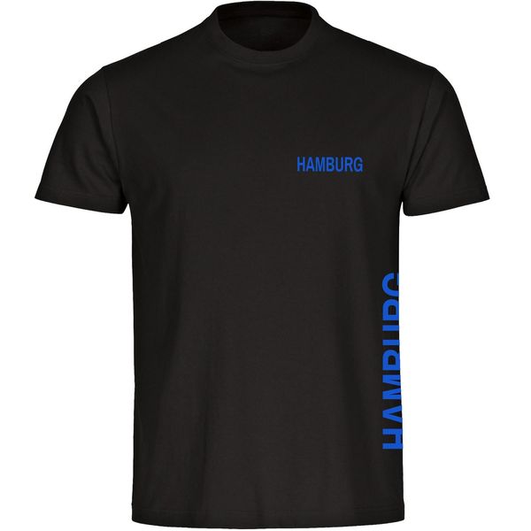 Bild von multifanshop Kinder T-Shirt - Hamburg - Brust & Seite - Druck blau - Kind