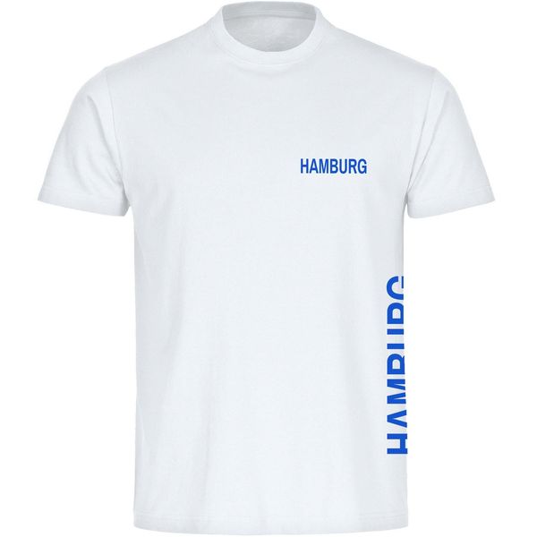 Bild von multifanshop Kinder T-Shirt - Hamburg - Brust & Seite - Druck blau - Kind