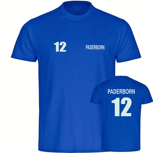 Bild von multifanshop Kinder T-Shirt - Paderborn - Trikot Nummer 12 - Druck weiß - Kind