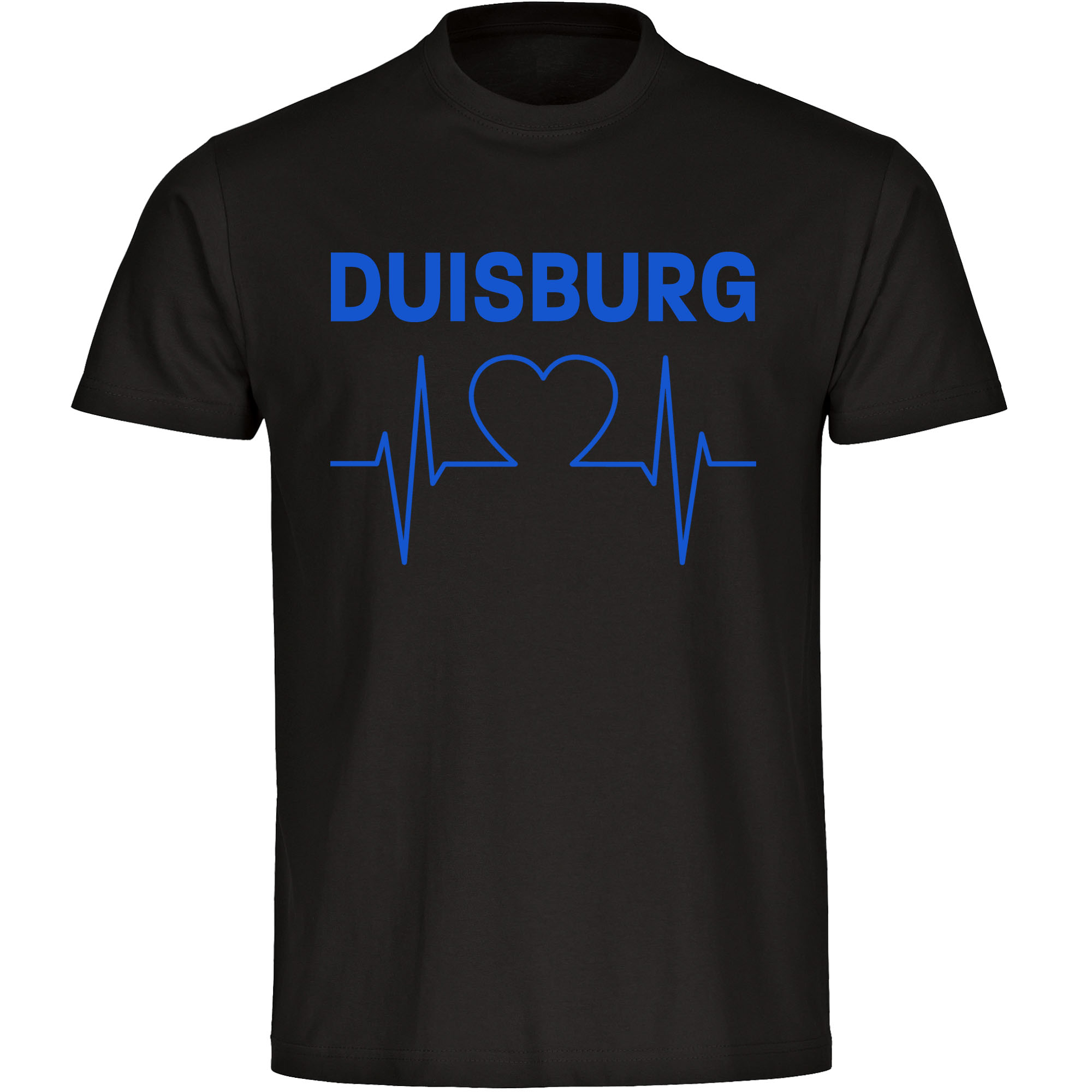 Bild von multifanshop Kinder T-Shirt - Duisburg - Herzschlag - Druck blau - Kind