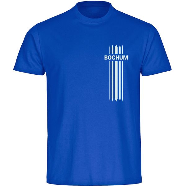 Bild von multifanshop Herren T-Shirt - Bochum - Streifen - Druck weiß - Männer