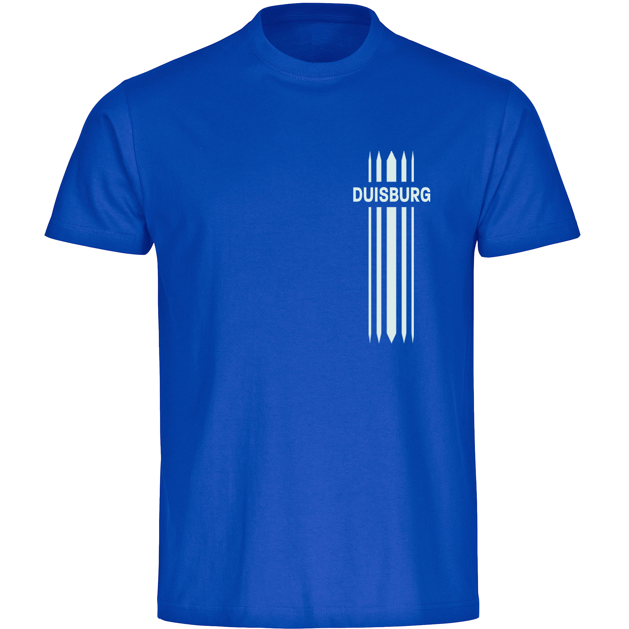 Bild von multifanshop Kinder T-Shirt - Duisburg - Streifen - Druck weiß - Kind