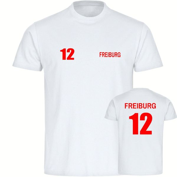 Bild von multifanshop Kinder T-Shirt - Freiburg - Trikot Nummer 12 - Druck rot - Kind