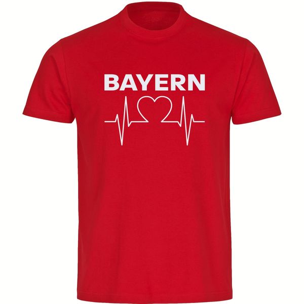 Bild von multifanshop Kinder T-Shirt - Bayern - Herzschlag - Druck weiß - Kind