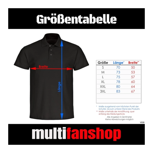 Bild von multifanshop Poloshirt Leverkusen - Streifen