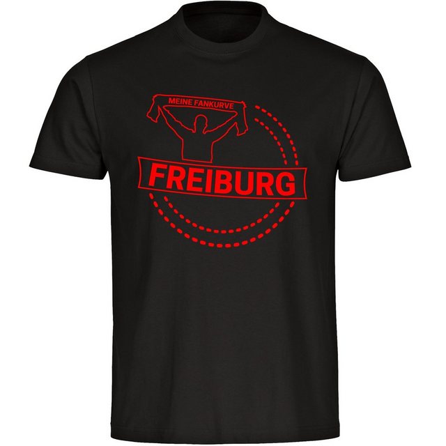 Bild von multifanshop Herren T-Shirt - Freiburg - Meine Fankurve - Druck rot - Männer
