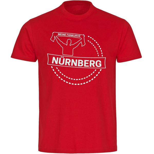 Bild von multifanshop Herren T-Shirt - Nürnberg - Meine Fankurve - Druck weiß - Männer