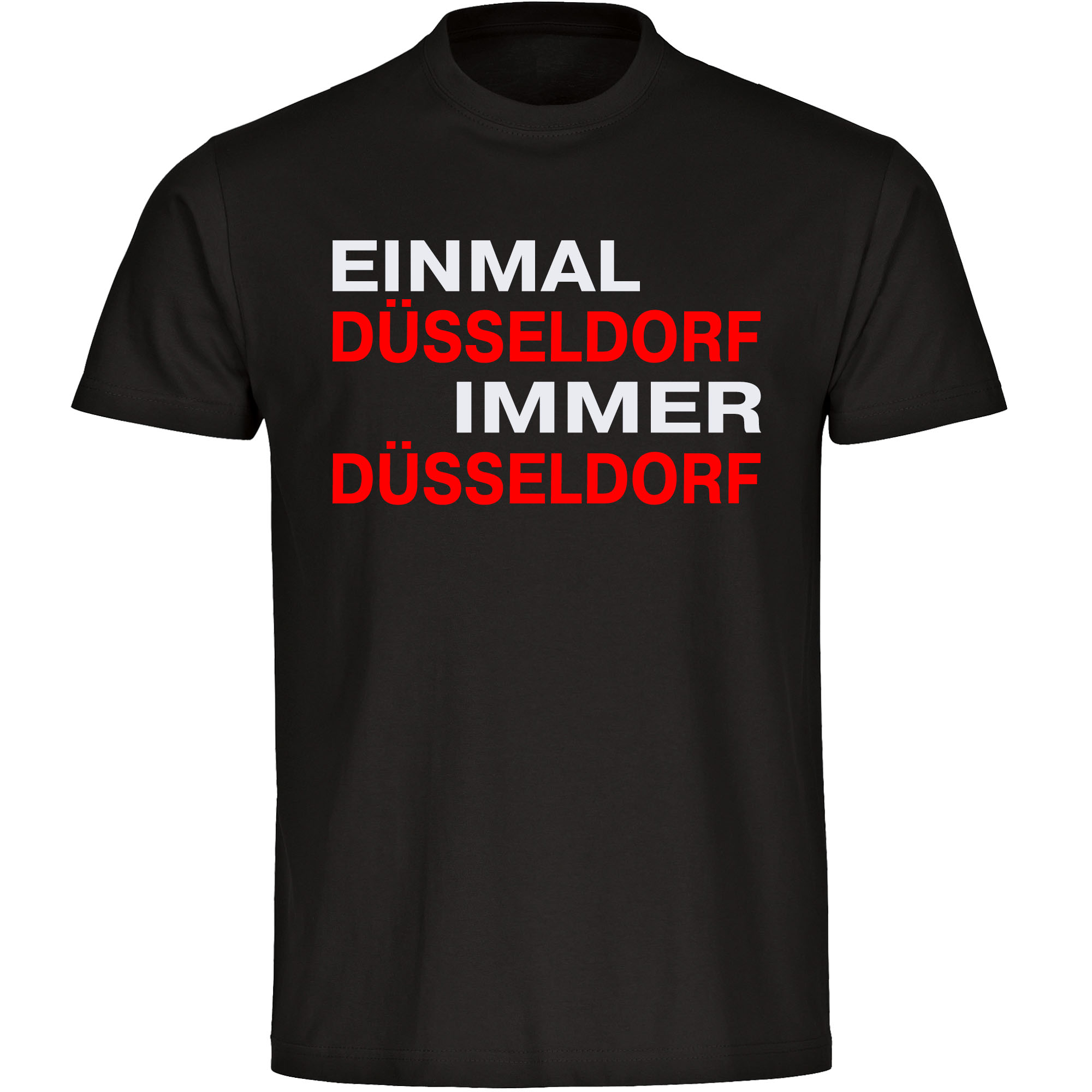 Bild von multifanshop Herren T-Shirt - Düsseldorf - Einmal Immer - Druck rot - Männer