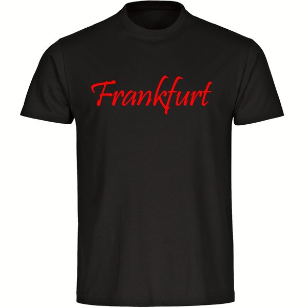 Bild von multifanshop Herren T-Shirt - Frankfurt - Schriftzug - Druck rot - Männer