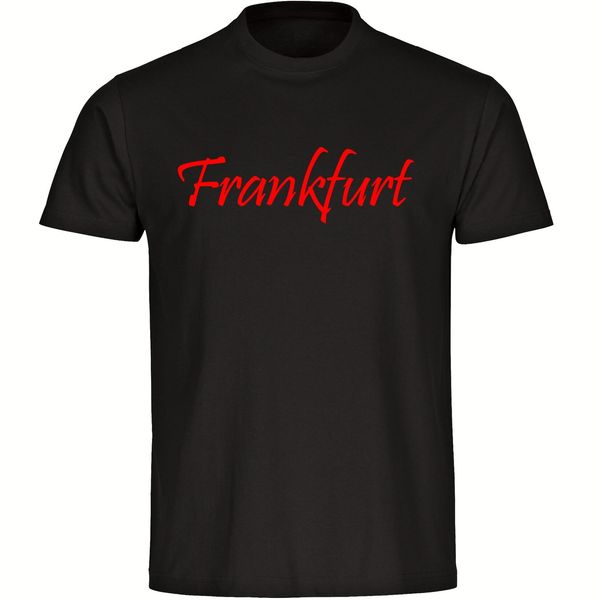 Bild von multifanshop Herren T-Shirt - Frankfurt - Schriftzug - Druck rot - Männer