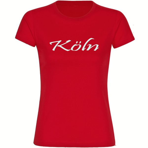 Bild von multifanshop Damen T-Shirt - Köln - Schriftzug - Druck weiß - Frauen