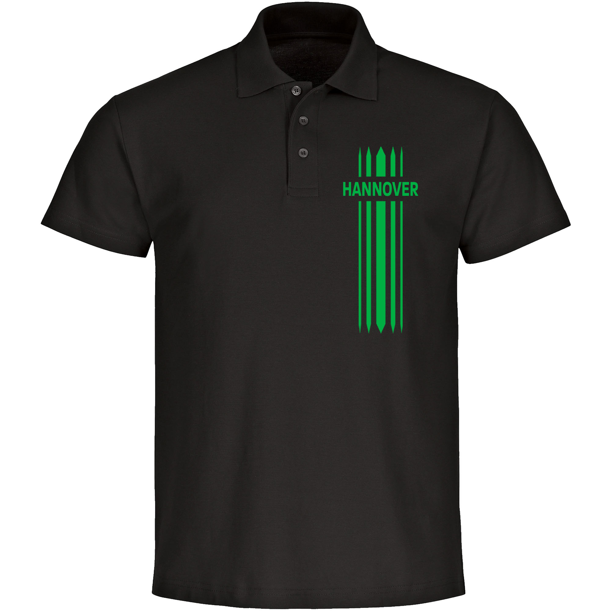 Bild von multifanshop Poloshirt - Hannover - Streifen - Druck grün - Polo