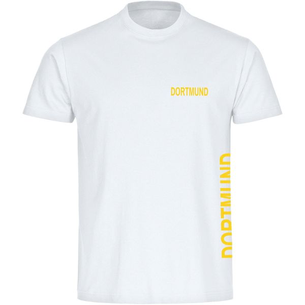 Bild von multifanshop Herren T-Shirt - Dortmund - Brust & Seite - Druck gelb - Männer