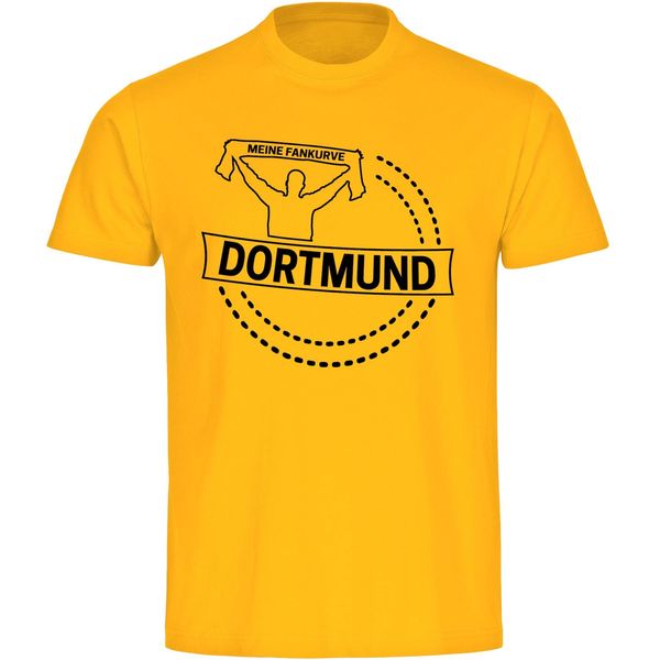 Bild von multifanshop Herren T-Shirt - Dortmund - Meine Fankurve - Druck schwarz - Männer