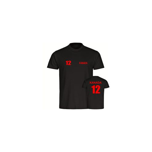 Bild von multifanshop® Herren T-Shirt - Kanada - Trikot Nummer 12 - Druck rot