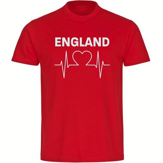 Bild von multifanshop Kinder T-Shirt - England - Herzschlag - Druck weiß - Kind