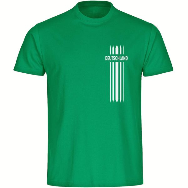 Bild von multifanshop Herren T-Shirt - Deutschland - Streifen - Druck weiß - Männer