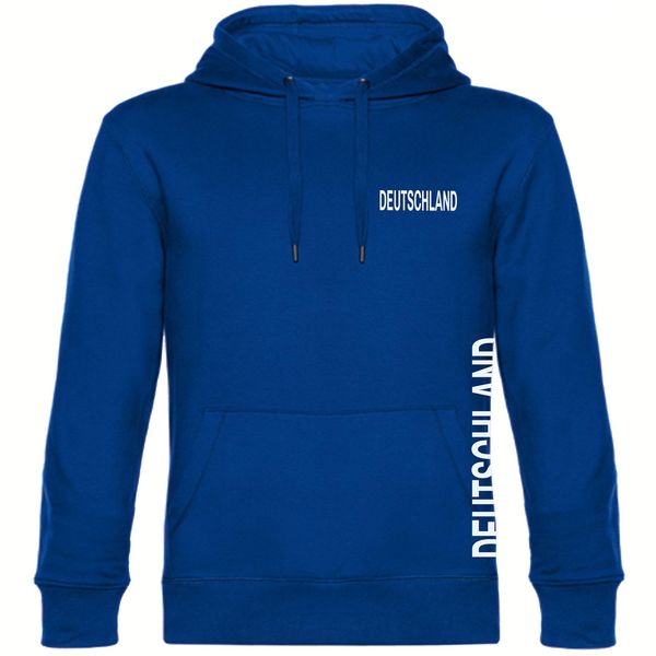 Bild von multifanshop Kapuzen Sweatshirt - Deutschland - Brust & Seite - Druck weiß - Hoodie