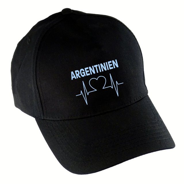 Bild von multifanshop® Baseballcap - Argentinien - Herzschlag - Druck hellblau