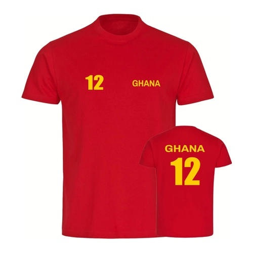 Bild von multifanshop Herren T-Shirt - Ghana - Trikot Nummer 12