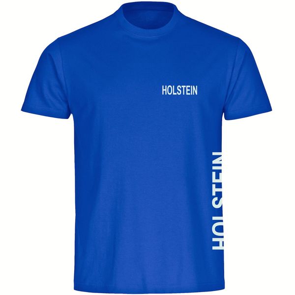 Bild von multifanshop Herren T-Shirt - Holstein - Brust & Seite - Druck weiß - Männer