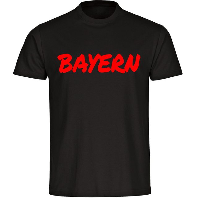 Bild von multifanshop Herren T-Shirt - Bayern - Textmarker - Druck rot - Männer