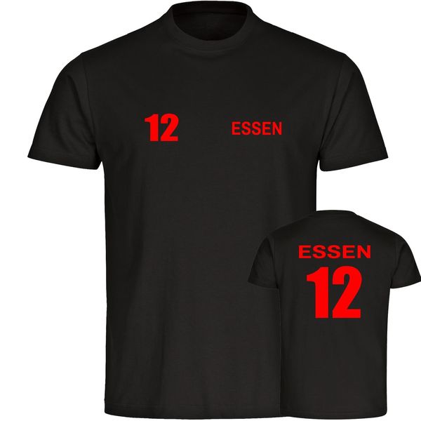 Bild von multifanshop Kinder T-Shirt - Essen - Trikot Nummer 12 - Druck rot - Kind