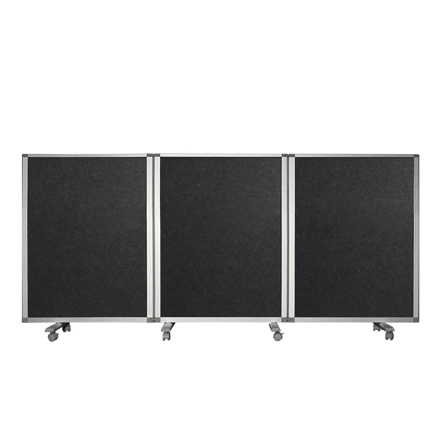 Bild von KARAT Doppelseitige Trennwand Mobile und Faltbare Stellwand aus Filz 270 x 120 cm