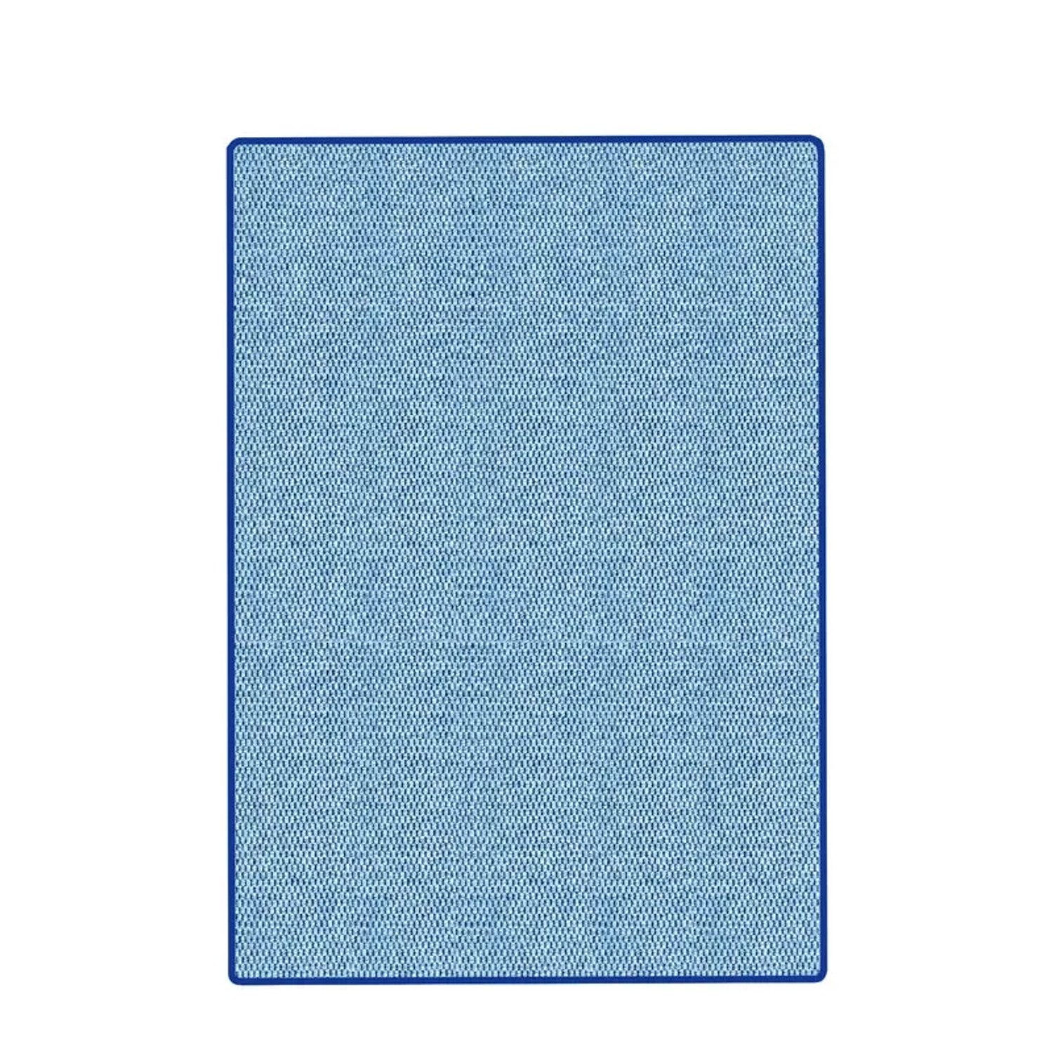 Bild von KARAT Teppich in Sisaloptik Kalkutta nach Maß Blau 100 x 400 cm