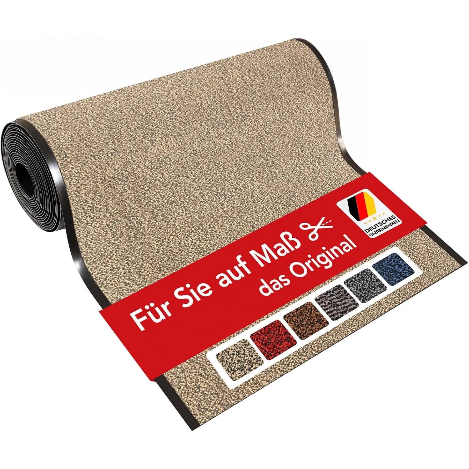 Bild von KARAT Schmutzfangmatte SKY nach Maß Fußmatte Ocker-Schwarz 90 x 250 cm