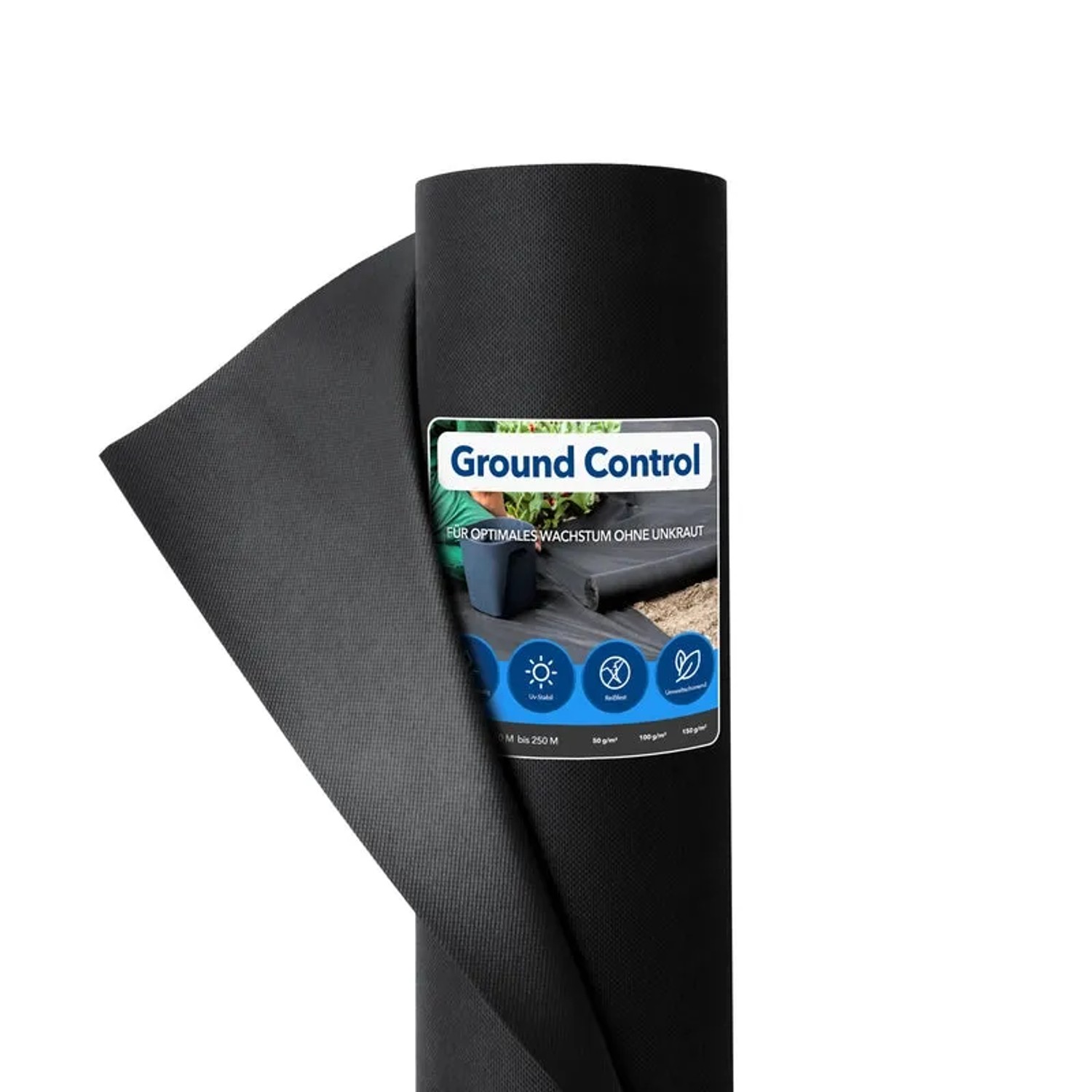 Bild von KARAT Unkrautvlies Ground Control nach Maß Schwarz 50 g/m² 1,5 x 7 m